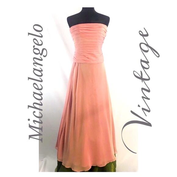 MICHAEL-ANGELO🎃VTG 1990s Strapless Formal Skirt, Strapless Top & Matching Wrap 4 - Picture 6 of 13